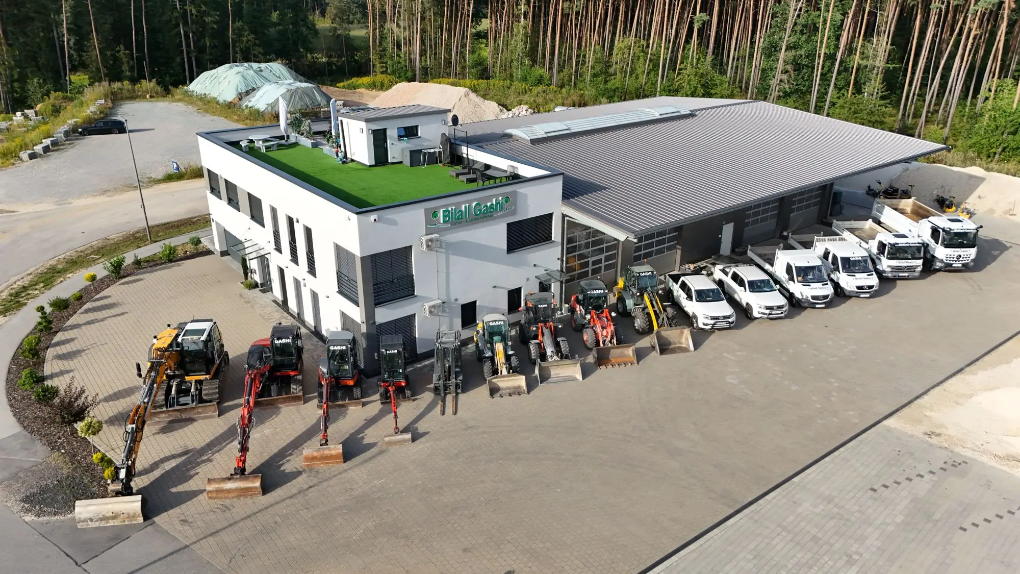 Firmensitz von Bilall Gashi Garten- & Landschaftsbau in Abensberg aus der Luft
